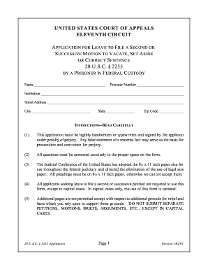 28 U.S.C. § 2255 Application Form