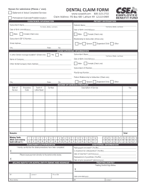 Dental Claim Form