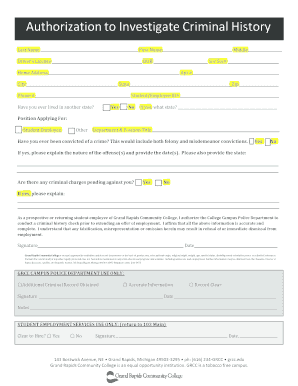 Grand Rapids Community College Student Employment Application