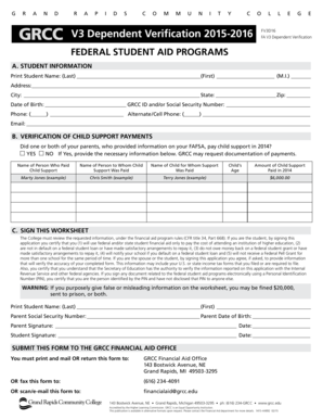 FA V3 Dependent Verification Form