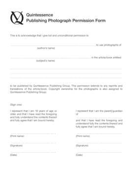 Photograph Permission Form