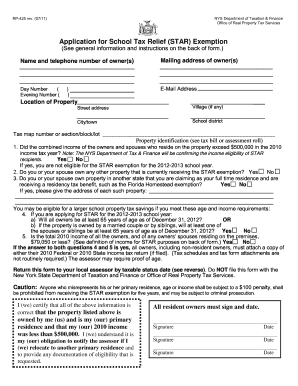 New York STAR Exemption Application