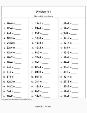 Division Worksheets