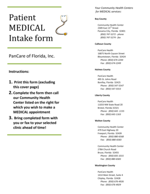 Patient Intake Medical Form