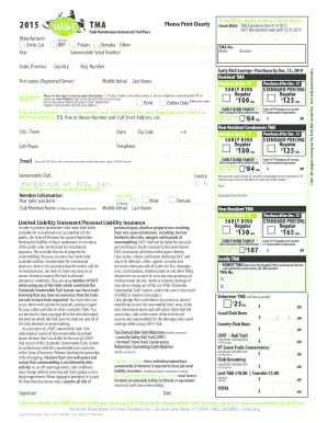 Vermont Snowmobile Trail Maintenance Assessment Form
