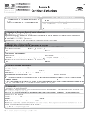 Demande de Certificat d’urbanisme