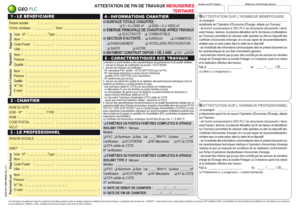 ATTESTATION DE FIN DE TRAVAUX MENUISERIES