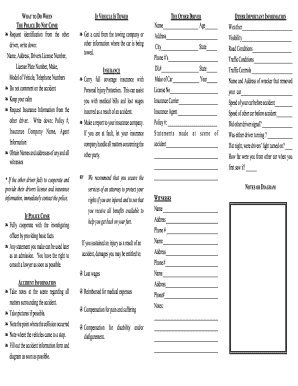 Car Accident Information Form