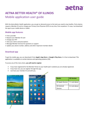 Mobile application user guide