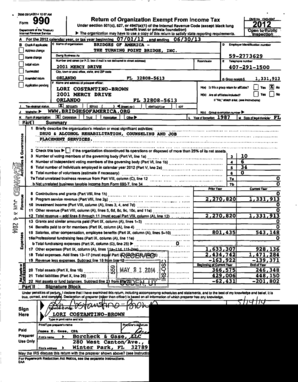 Form 990 Return of Organization Exempt From Income Tax
