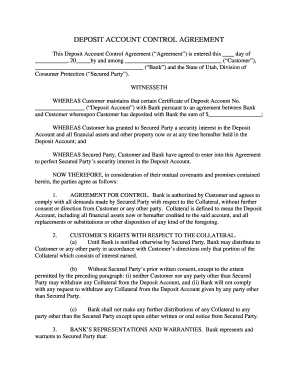 Deposit Account Control Agreement