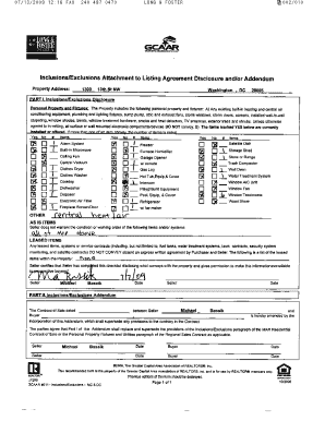 Washington DC Seller's Disclosure Statement