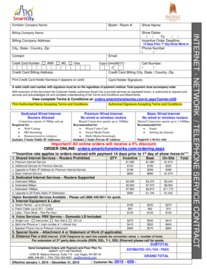Smart City Networks Internet and Telephone Service Contract