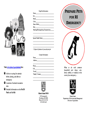 Pet Emergency Information Form