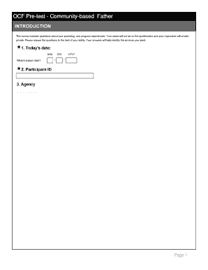 Community-Based Father Parenting Survey