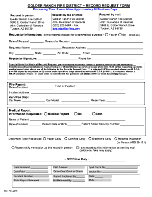 9/23/11 Form for requesting medical records/911 calls (A0039318-2 ...