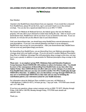 HealthChoice Disenrollment Form
