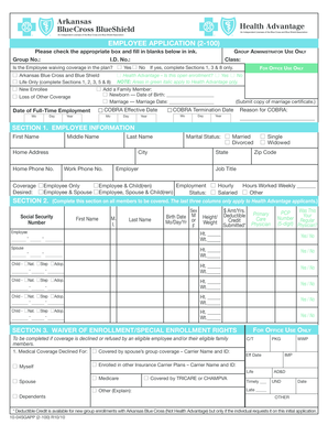 Employee Application Form 2-100