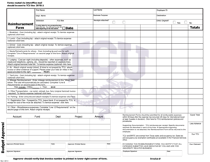 Reimbursement Expense Form