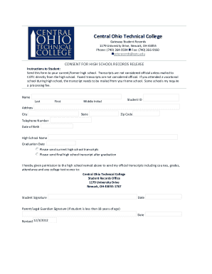 College admission resume template - Official high school transcript - Central Ohio Technical College - cotc