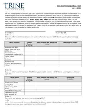 Low Income Verification Form