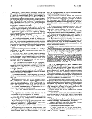 Wisconsin Manufacturer's Exemption Certificate