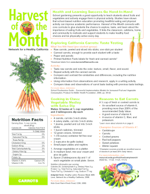 California Carrot Taste Test Activity