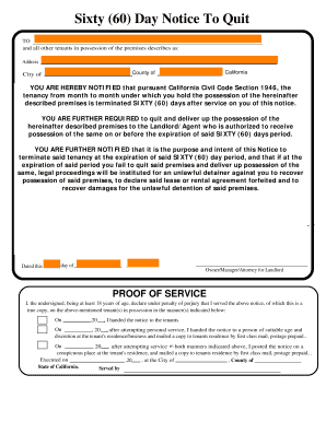 California Unlawful Detainer Notice