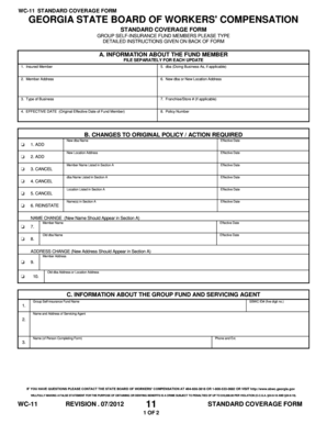 Georgia Workers' Compensation WC-11 Form
