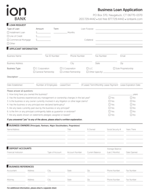 Business Loan Application Form