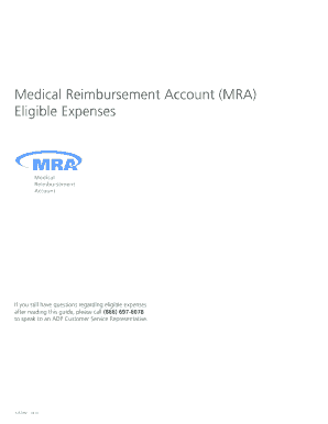 Fillable Online Medical Reimbursement Account (MRA) Fax Email Print ...