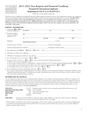 Visa Request and Financial Certificate