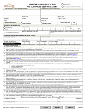 Payment Authorization Form