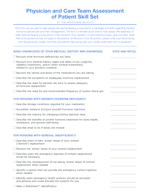 Physician and Care Team Assessment of Patient Skill Set