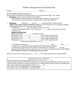 Diabetes Management and Treatment Plan