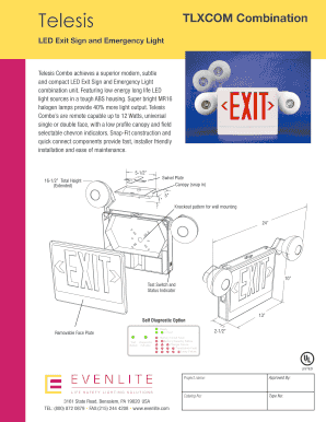 Telesis TLXCOM LED Exit Sign and Emergency Light
