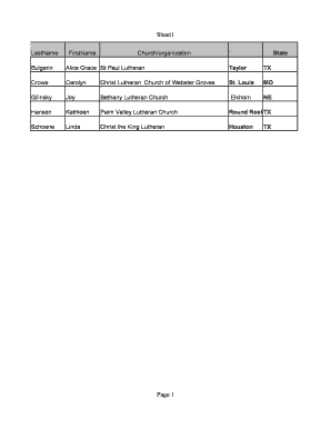 Church Member Information Form