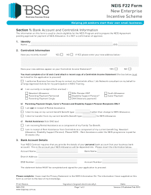 NEIS F22 Form