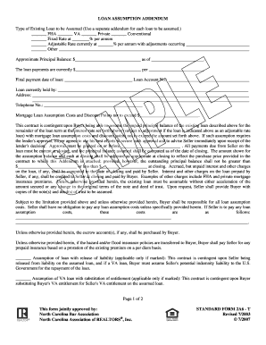 Loan Assumption Addendum