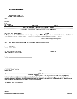 California Intersposal Transfer Grant Deed