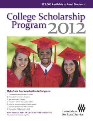 College Scholarship Application