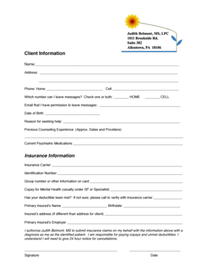 Client Information Form