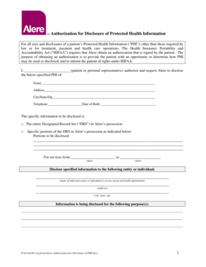 Authorization for Disclosure of Protected Health Information