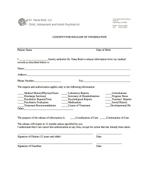 Consent for Release of Information