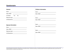 Financial Planning Questionnaire