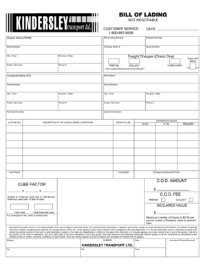 Bill of Lading