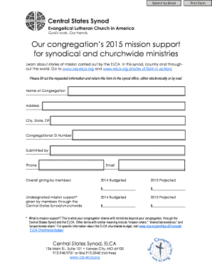 ELCA Mission Support Form