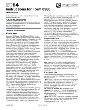 Form 8966 FATCA Report Instructions