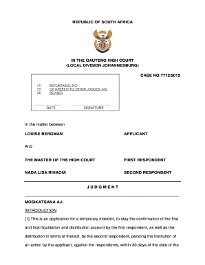 (LOCAL DIVISION JOHANNESBURG) - saflii
