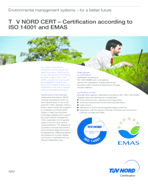 ISO 14001 and EMAS Certification